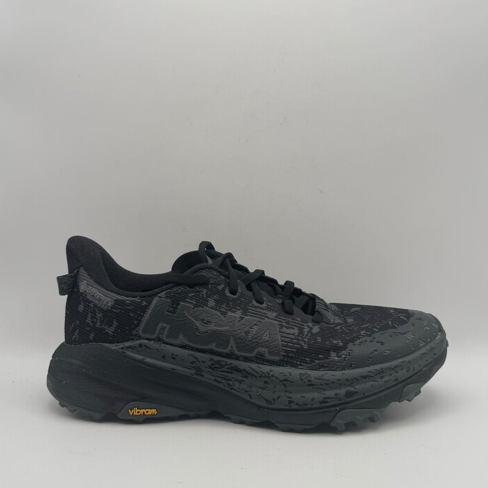 Hoka Speedgoat 6 GTX Trail Running Shoes Womens 8 Black Gore-Tex Vibram Megagrip